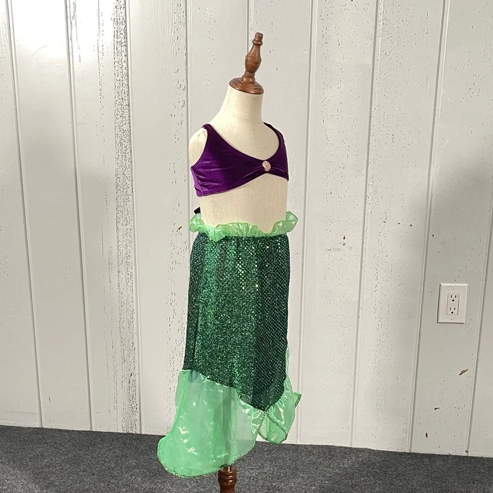 ***Ariel Little Mermaid Girl's 2 pc Halloween Costume  Sz 7/8
